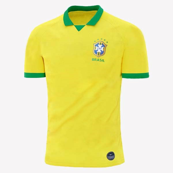 Tailandia Camiseta Brasil Replica Primera Ropa 2019 Amarillo